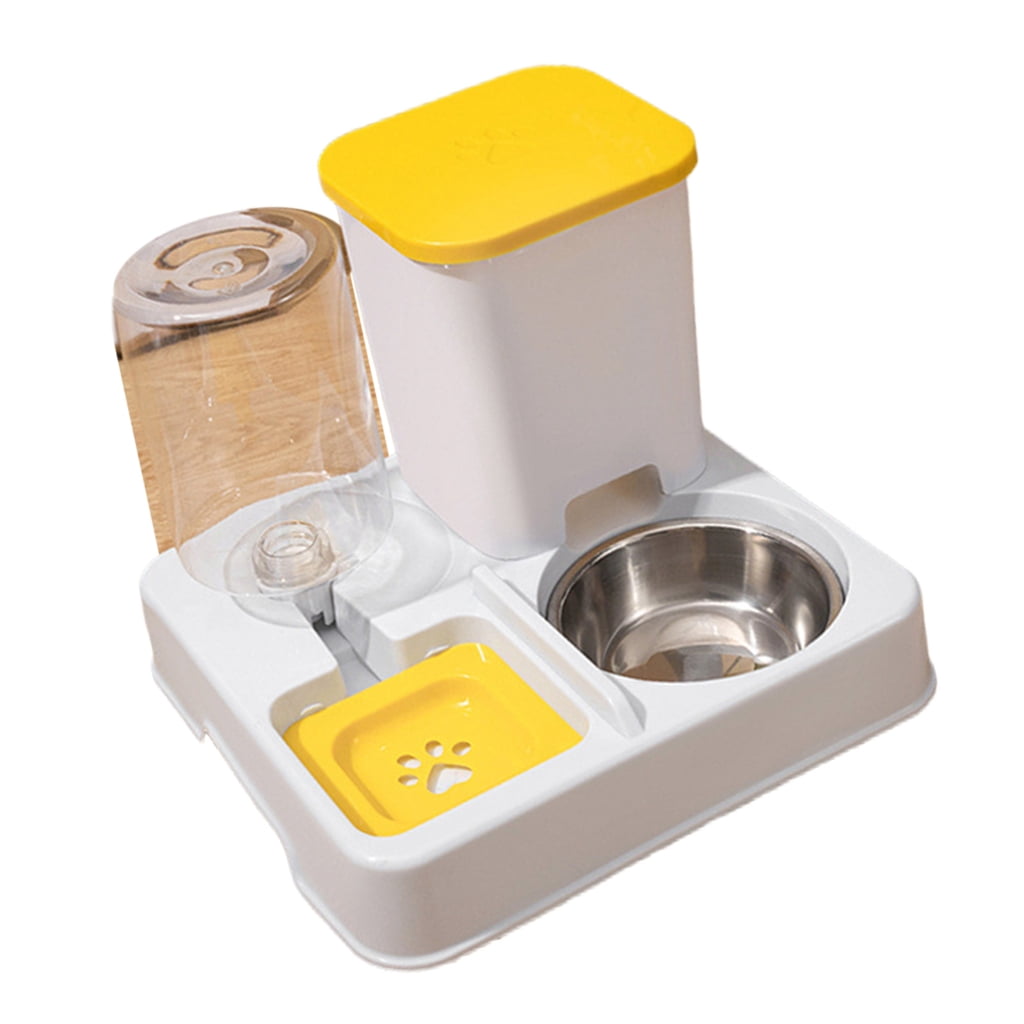 Large Capacity Food Feeder 2in1 Water Dispenser and Food Bowl Small Dog Cats Automatic Feeder for Daily Watering Feeding