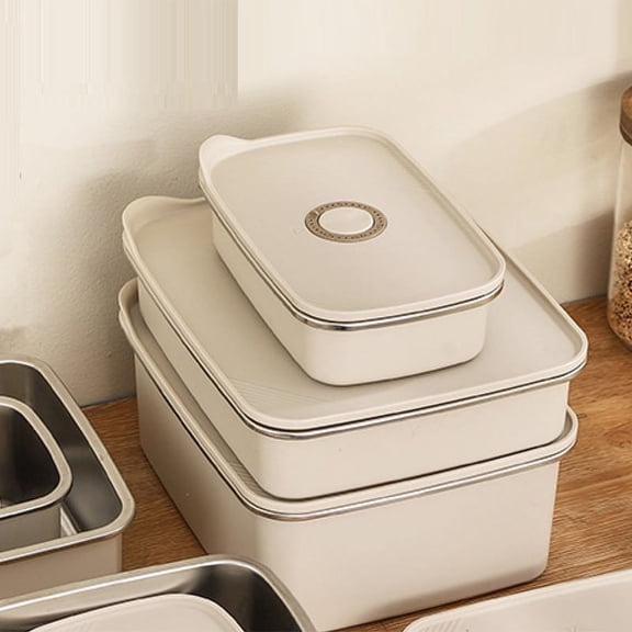Large Capacity Fresh-Keeping Box Sealed Box Food Storage Container Thick, Reusable & Stackable Lunch Box with Lid,3200ml