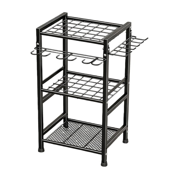 Large Capacity Garden Tool Storage Organiser with Multiple Size Slot for Shovels Rakes Brooms and D Handle Tools