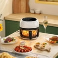 Large Capacity Glass Air Fryer,1200W Halogen Infrared Convection Oven