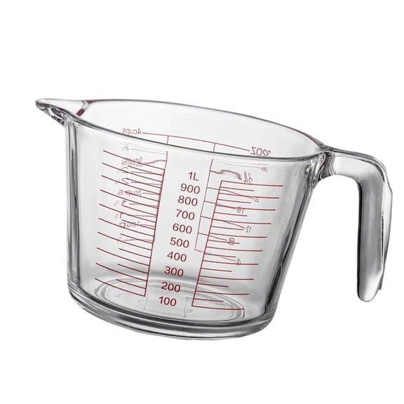 Large Capacity Glass Measuring Cup With Accurate Scale Ideal For Baking Mixing And Liquid Measurement