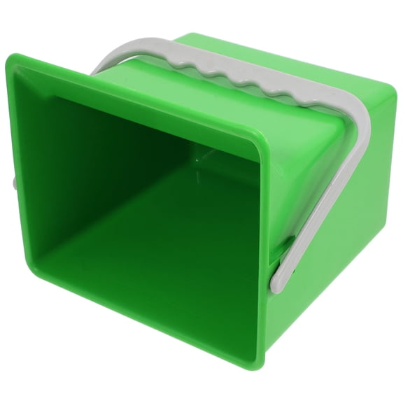 Large Capacity Green Plastic Bucket for Car Trash and Cleaning Supplies Storage