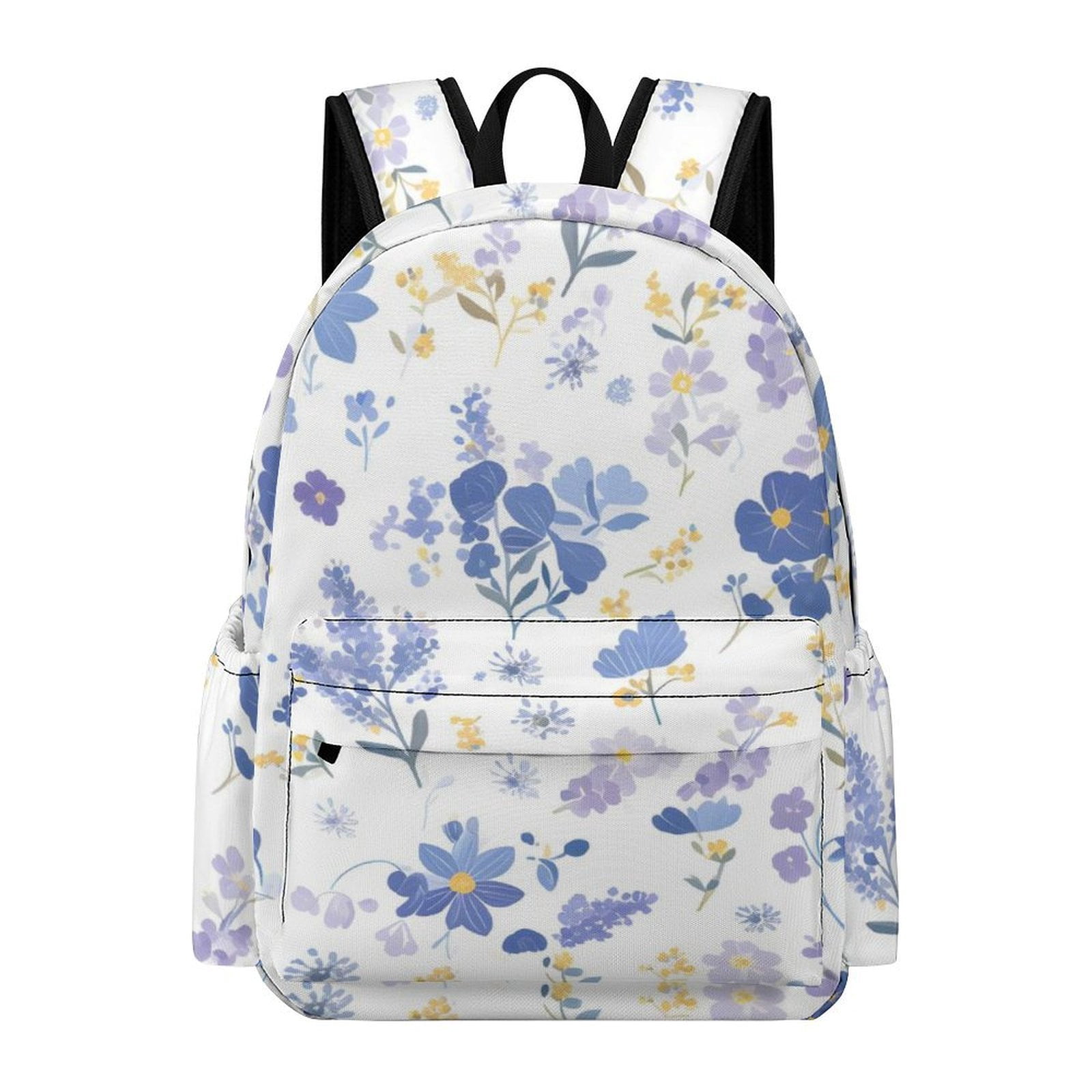 Large Capacity Half Print Backpack 11.8×16.5×5.9in Multifunctional Zipper Design Convenient Switch Milk Cow Print Style Lavender_4