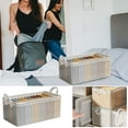 thumbnail image 1 of Large Capacity Handheld Storage Bag, Foldable and Collapsible Organizer with Reinforced Steel Frame, Made of Durable Non-Woven Fabric, Perfect for Storing Clothes, Toys, and Daily Necessities in Home, 1 of 11