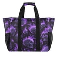thumbnail image 1 of Large Capacity Handheld Storage Bag, Thickened Travel Organizer Bag for Picnic, Luggage & Clothing Purple Qi Skeleton, 1 of 7