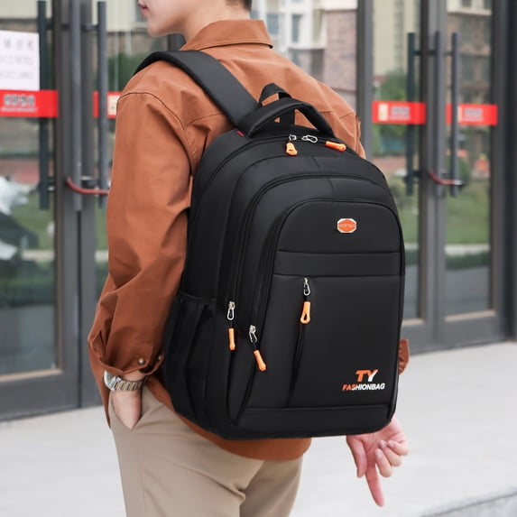 Large Capacity High School Junior High School Primary School Student Schoolbag,Orange