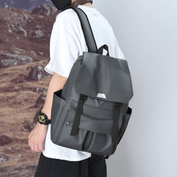 Large Capacity High Sense Men's Business Casual Multi-functional Waterproof Backpack,Gray