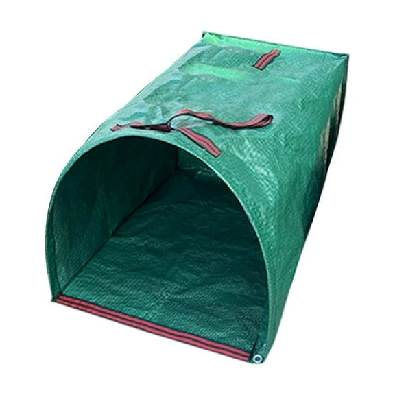 Large Capacity Horizontal Garden Dustpan, Semi-Circular Leaf Collection Bag, Gardening Cleanup Tool for Yard Waste