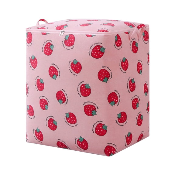 Large Capacity Household Clothing Storage Bag with Double Zipper, Elegant Design, Reinforced Handle & Moistureproof PE Material