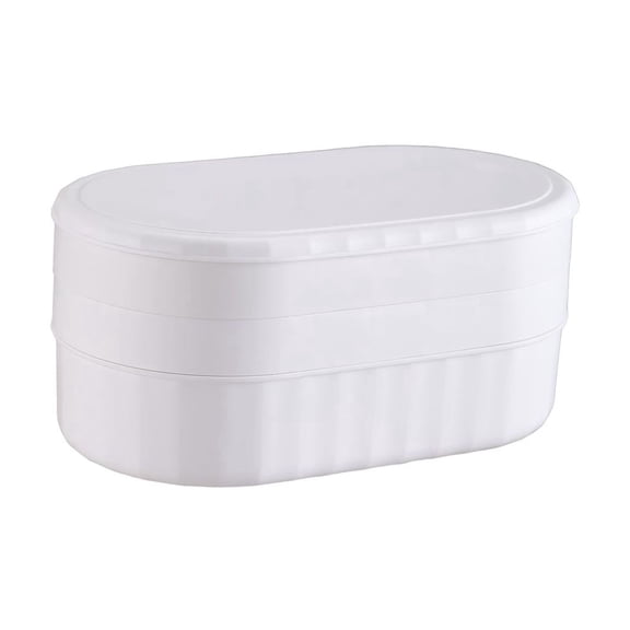 Large Capacity Household Ice Maker Box - Double Layer 72 - Grid Ice Cube Tray with Storage Bin & Ice Scoop | Durable, Portable, Effortless Ice Removal & Multi - Use Cooler Organizer,White