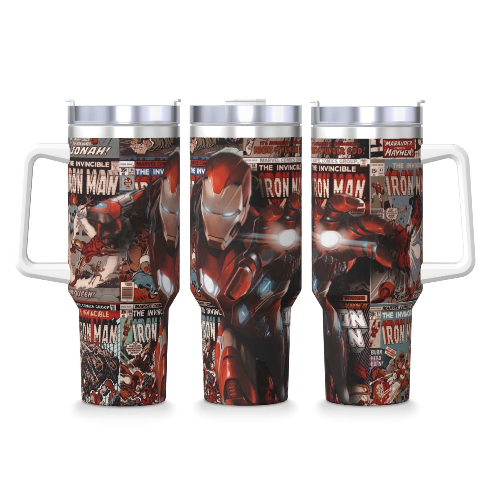 FULL WRAP TUMBLERS 【アイアンマン】 IRON MAN - Marvel Comics 16 Oz Full Wrap Tumblers Set of 2 NEW | eBay
