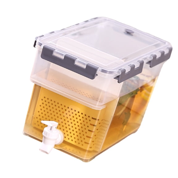 Large Capacity Iced Beverage Container With Tap Leak Proof Fridge Dispenser