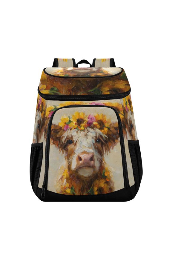 Large Capacity Insulated Cooler Backpack Waterproof Thick Thermal Lunch Bag for Picnic Camping Hiking Beach Travel Cute Calf