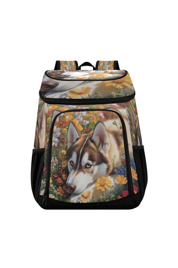 Large Capacity Insulated Cooler Backpack Waterproof Thick Thermal Lunch Bag for Picnic Camping Hiking Beach Travel Garden Husky