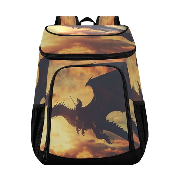 Large Capacity Insulated Cooler Backpack Waterproof Thick Thermal Lunch Bag for Picnic Camping Hiking Beach Travel Ride The Dragon