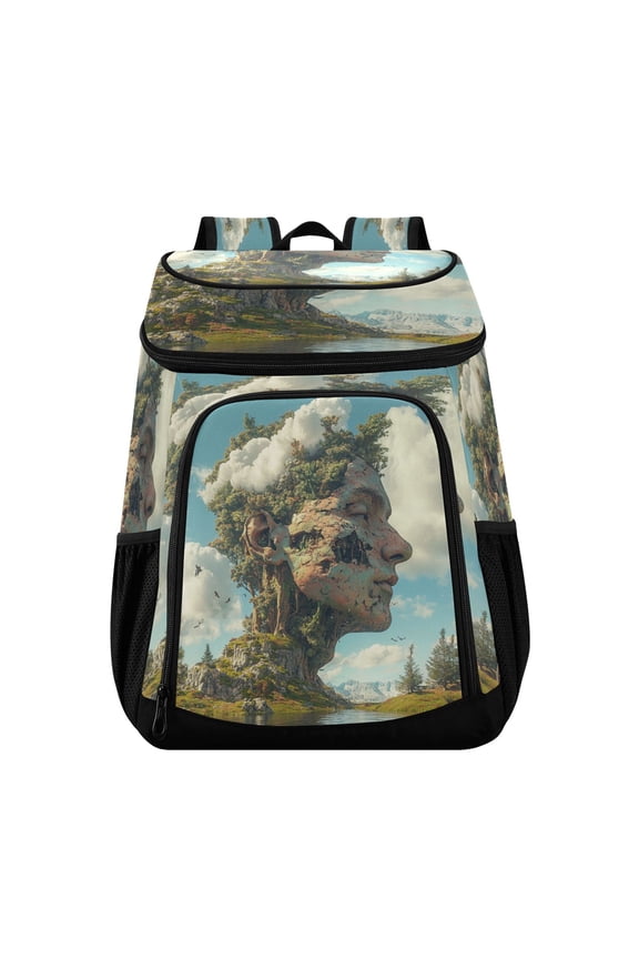 Large Capacity Insulated Cooler Backpack Waterproof Thick Thermal Lunch Bag for Picnic Camping Hiking Beach Travel Super Cool Stone