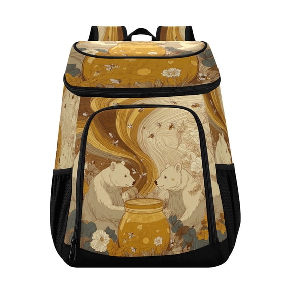 Large Capacity Insulated Cooler Backpack Waterproof Thick Thermal Lunch Bag for Picnic Camping Hiking Beach Travel Two Bears