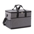 thumbnail image 1 of Large Capacity Insulated Cooler Bag, Waterproof Oxford Fabric Thermal Bag with Ample Storage, Handle & Shoulder Strap, 12.59 × 11.02 × 8.26 in for Picnic Camping Travel Lunch Delivery, 1 of 6