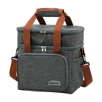 Large Capacity Insulated Lunch Bag for Men Women, Multi Compartment Lunch Tote Bag Bento Bag, with Adjustable Strap, Waterproof Durable Oxford, for Work, School, Camping, Picnic, Beach