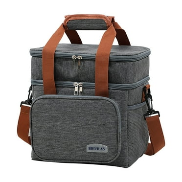 Large Capacity Insulated Lunch Bag for Men Women, Multi Compartment Lunch Tote Bag Bento Bag, with Adjustable Strap, Waterproof Durable Oxford, for Work, School, Camping, Picnic, Beach
