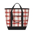 thumbnail image 1 of Large Capacity Insulated Tote Bag16.1×13.4×7.5in Thermal Insulation And Easy To Clean Strong Bearing Capacity Can Be Reused Indianred Checked Hand-Drawn Sketch_1, 1 of 8
