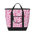 thumbnail image 1 of Large Capacity Insulated Tote Bag16.1×13.4×7.5in Thermal Insulation And Easy To Clean Strong Bearing Capacity Can Be Reused Pink Ribbon Pattern Variation 1, 1 of 8