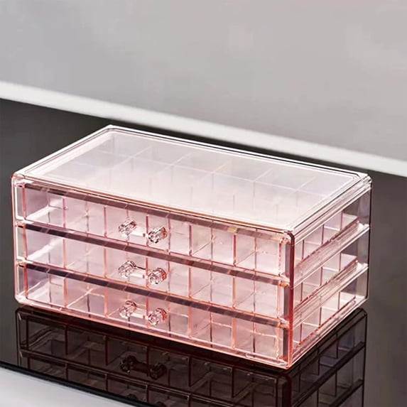 Large Capacity Jewelry Storage with 72 Compartments 3 Tier Transparent Organizer for Rings Earrings Necklaces Bracelets 1 Piece Jewelry for Home Drawer