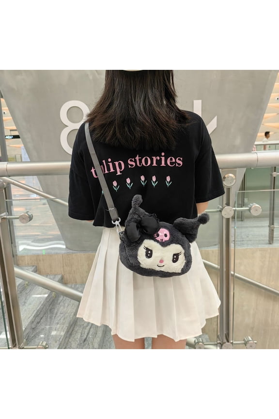 Large Capacity Kawaii Plush Tote Bags for Girls Women Fluffy Shoulder Bags Anime Furry Purse Handbags