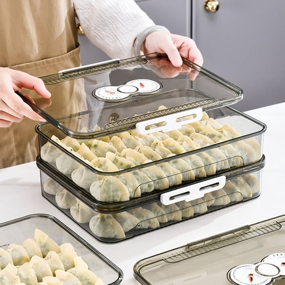 Large Capacity Kitchen Storage Box with Timer | Transparent Sealed Food Container for Refrigerator | 28.5x22.5x6cm Plastic Fresh Keeping Box