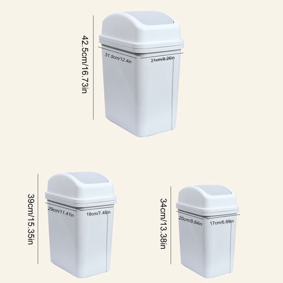 Large Capacity Kitchen Trash Can - 21L Swing Lid Garbage Bin with Foot Pedal for Bathroom, Living Room, and Bedroom - Grey