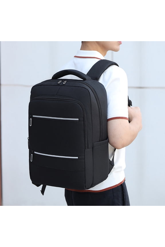 Large Capacity Laptop Backpack, Business Travel Backpack, Waterproof Polyester, Multi-Compartment Organizer for Office, School, College, Travel, Adjustable Ergonomic Straps