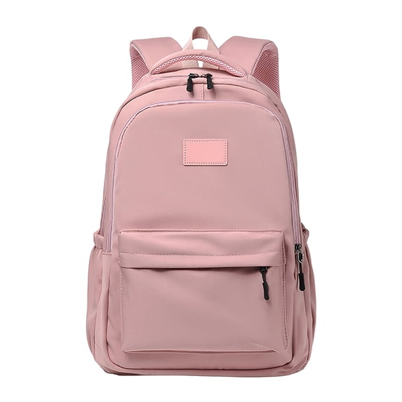 Large Capacity Laptop Backpack, Polyester Spandex Multi-Compartment Daypack for College Campus Travel, Solid Color Casual Daily Use for Work and Everyday Carry