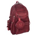 thumbnail image 1 of Large Capacity Laptop Backpack with Wallet, Red Nylon School Bag for Teens Boys Girls, Water Resistant Student Bookbag with Padded Sleeve for College Travel Daily Use, 1 of 5