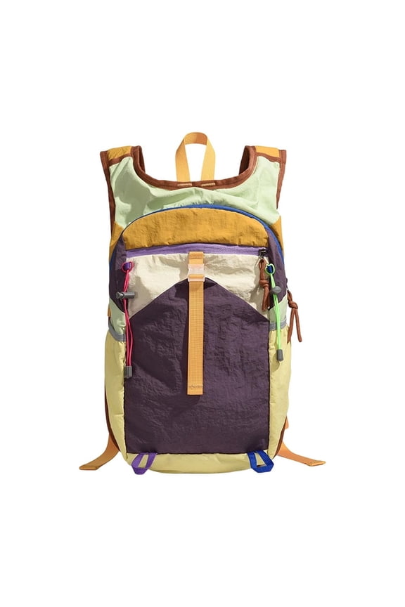 Large Capacity Lightweight Hiking Backpack Water-Repellent Nylon 44x28x10 cm Multicolor