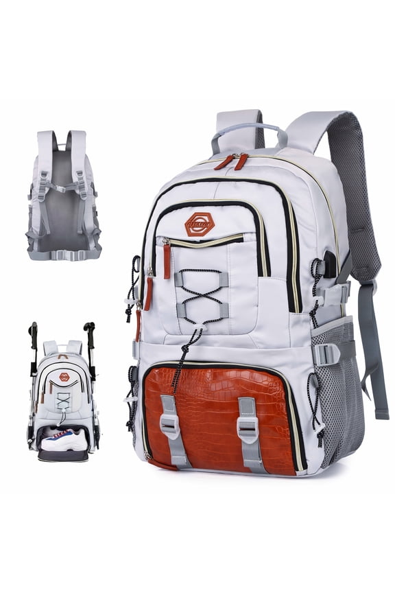 Large Capacity Lightweight Outdoor Travel Backpack with Shoe Compartment - Mountaineering, Camping and Hiking Bag, Durable Polyester, Adjustable Shoulder Straps, Multiple Pockets, Travel Backpacks