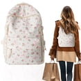 thumbnail image 1 of Large Capacity Lightweight Teen Backpack, Cute Casual Daypack With Padded Straps, Trendy Bookbag For High School College And Travel, Pink, 1 of 8