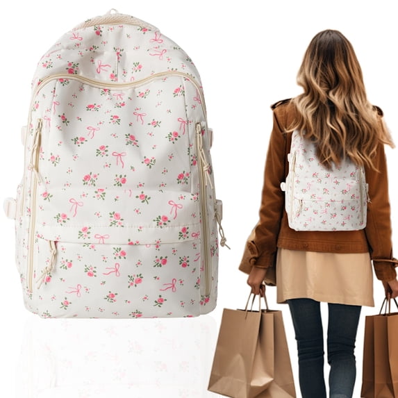 Large Capacity Lightweight Teen Backpack, Cute Casual Daypack With Padded Straps, Trendy Bookbag For High School College And Travel, Pink