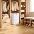 thumbnail image 1 of Large Capacity Linen Laundry Hamper with Wooden Handles Foldable Waterproof Storage Basket for Clothes Blankets, 1 of 5