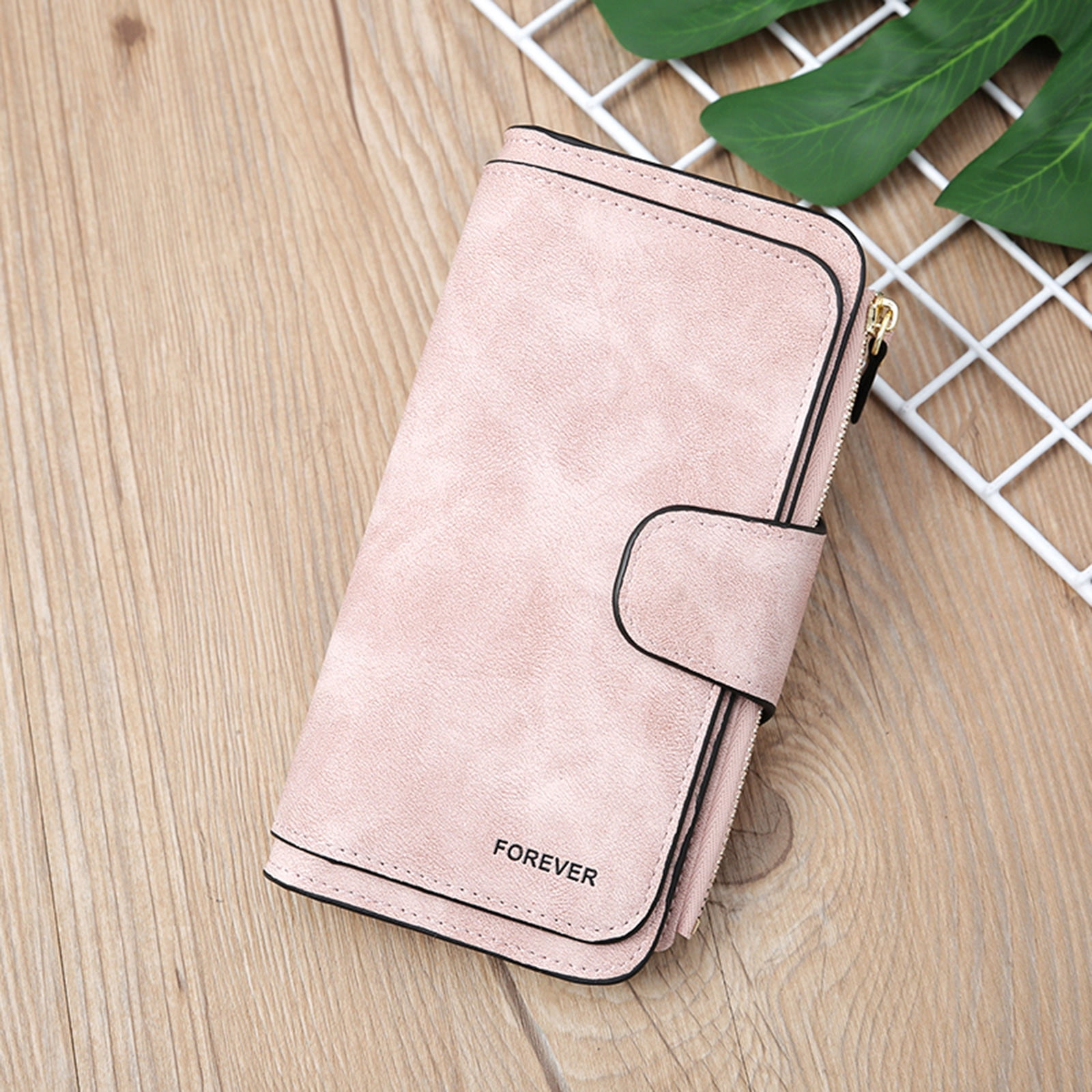 Large Capacity Long Women's Frosted PU Purpose Women's Purse Holding