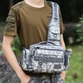 thumbnail image 1 of Large Capacity Lure Fishing Tackle Bag – Multi-Functional Tactical Waist Pack with Rod Holder, Crossbody Design for Bass, Spin, Fly & Saltwater Fishing Gear Storage, 1 of 16
