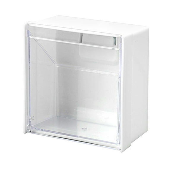 Large Capacity Magnetic Storage Box with Transparent Lid Dustproof Easy to Install Refrigerator Magnetic Storage Organizer