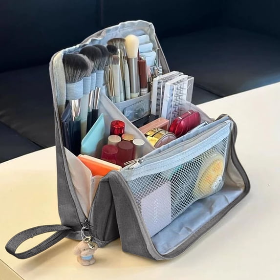 Large Capacity Makeup Bag, Multi-Purpose Large Capacity,Travel Makeup Organizer Portable, Large Capacity, with Compartments