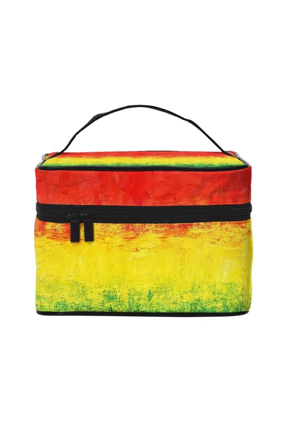 Large Capacity Makeup Bag Organizer Case Rastafarian Grunge Travel Cosmetic Bag With Handle For Women