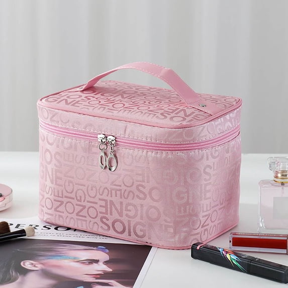 Large Capacity Makeup Bag for Travel - Portable Cosmetic Toiletry Organizer Pouch with Multipurpose Storage - Wash Bag for Toiletries, Cosmetics, and Essentials - 22x16x15cm Carry Case for Home, Work