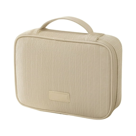 Large Capacity Makeup Bag, Waterproof Toiletry Travel Organizer with Multi-Compartment Pockets, Portable Cosmetic Bag for Women, Weekend Trips & Daily Use