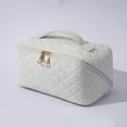 thumbnail image 1 of Large Capacity Makeup Bag White Cosmetic Organizer Travel Toiletry Bag for Women Portable Storage Bag Beauty Case, 1 of 4