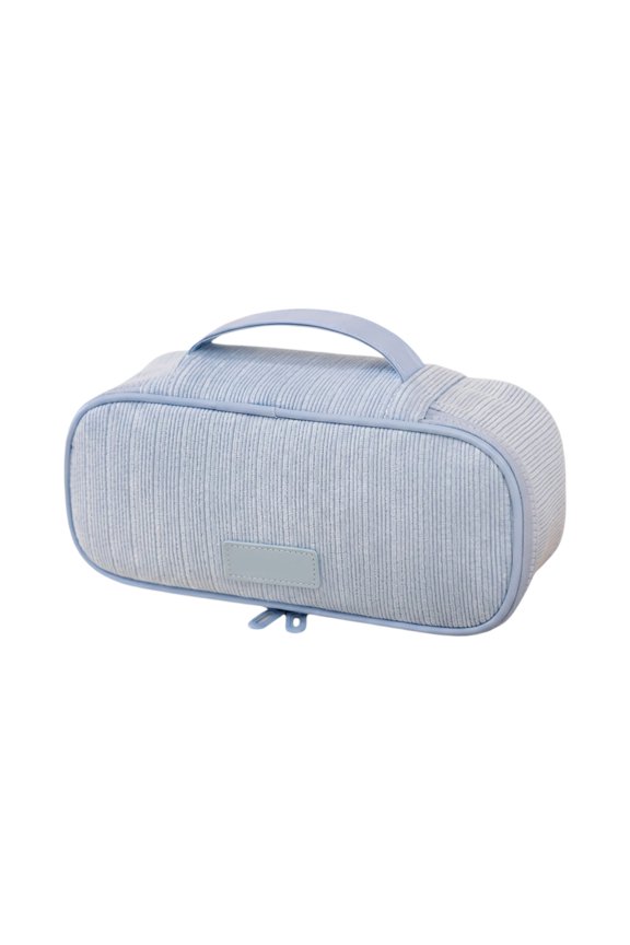 Large Capacity Makeup Bag for Women Tote Bag Cosmetic Storage Organizer Travel Portable High Beauty Bag Daily Toiletries Accessories Pouch Handbag,Blue
