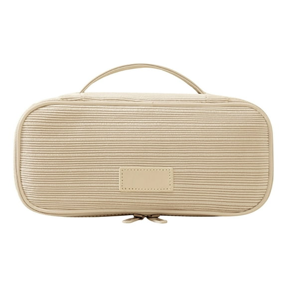 Large Capacity Makeup and Toiletries Bag,Multi-Compartment Travel Organizer with Water-Resistant Design,Compact Cosmetic Storage for Weekend Trips,Gym Visits and Daily Essentials-Beige