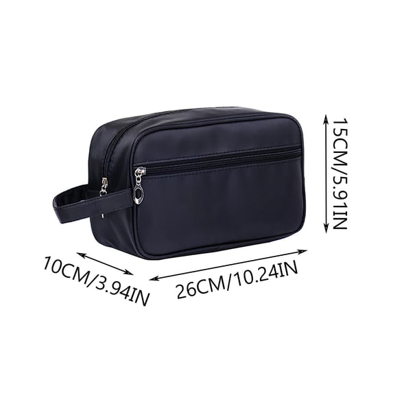 Large Capacity Men's Travel Toiletry Bag, Water-Resistant Nylon Kit with Multiple Compartments, Portable Wash Pouch for Grooming Essentials, Organized Storage Bag for Business Trips and Holidays