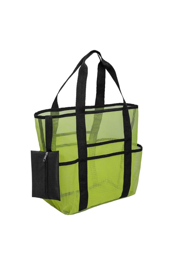 Large Capacity Mesh Bag Breathable Multiple Pockets Mesh Storage Bag for Beach Travel Bag Storage Pouch Handbag